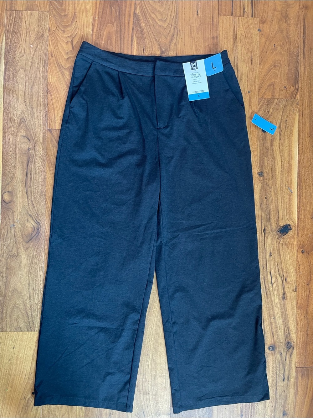 Women's Black Wide-Leg Trousers - Classic Pull-On Style